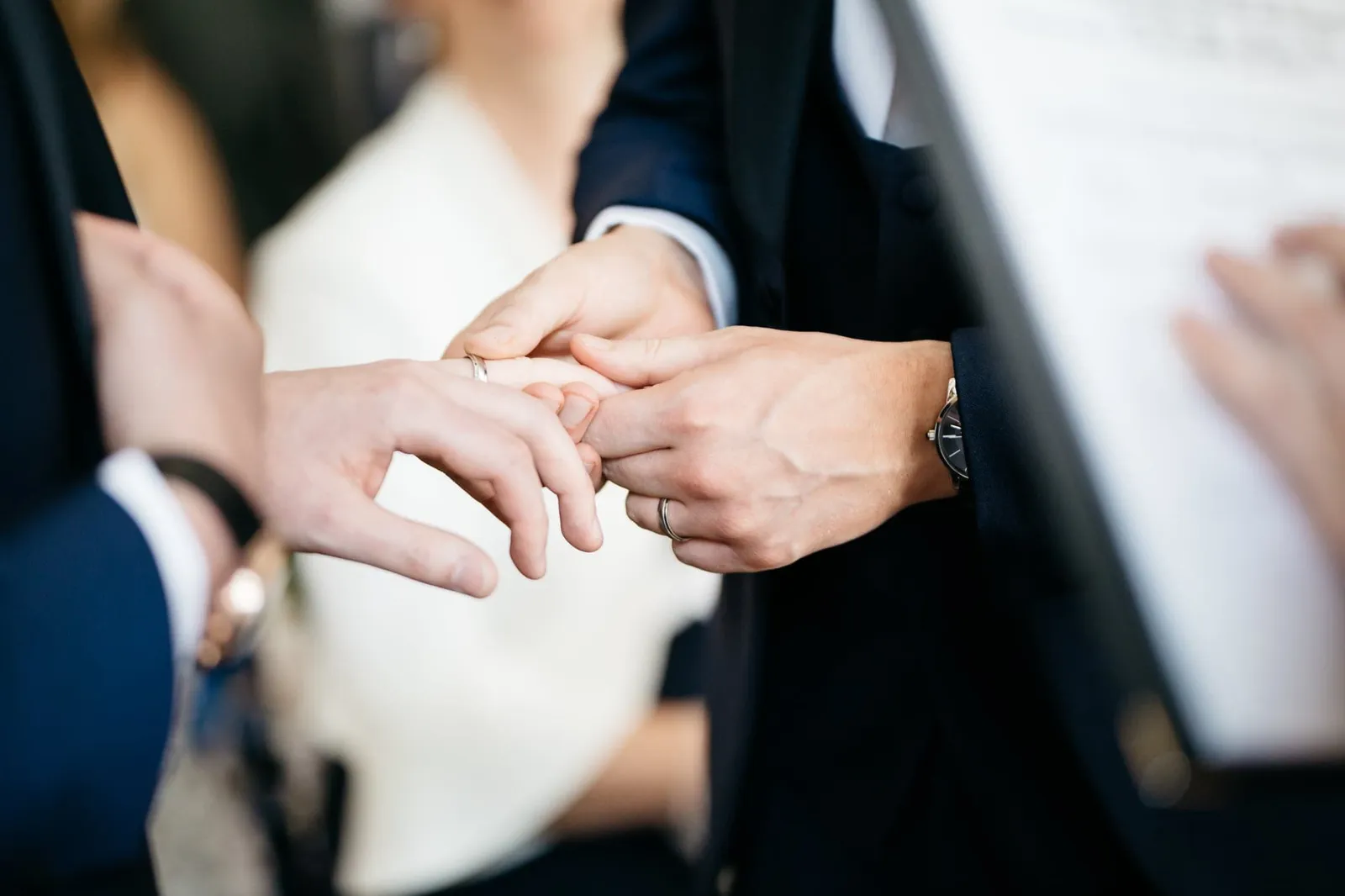 Ring exchange gay wedding
