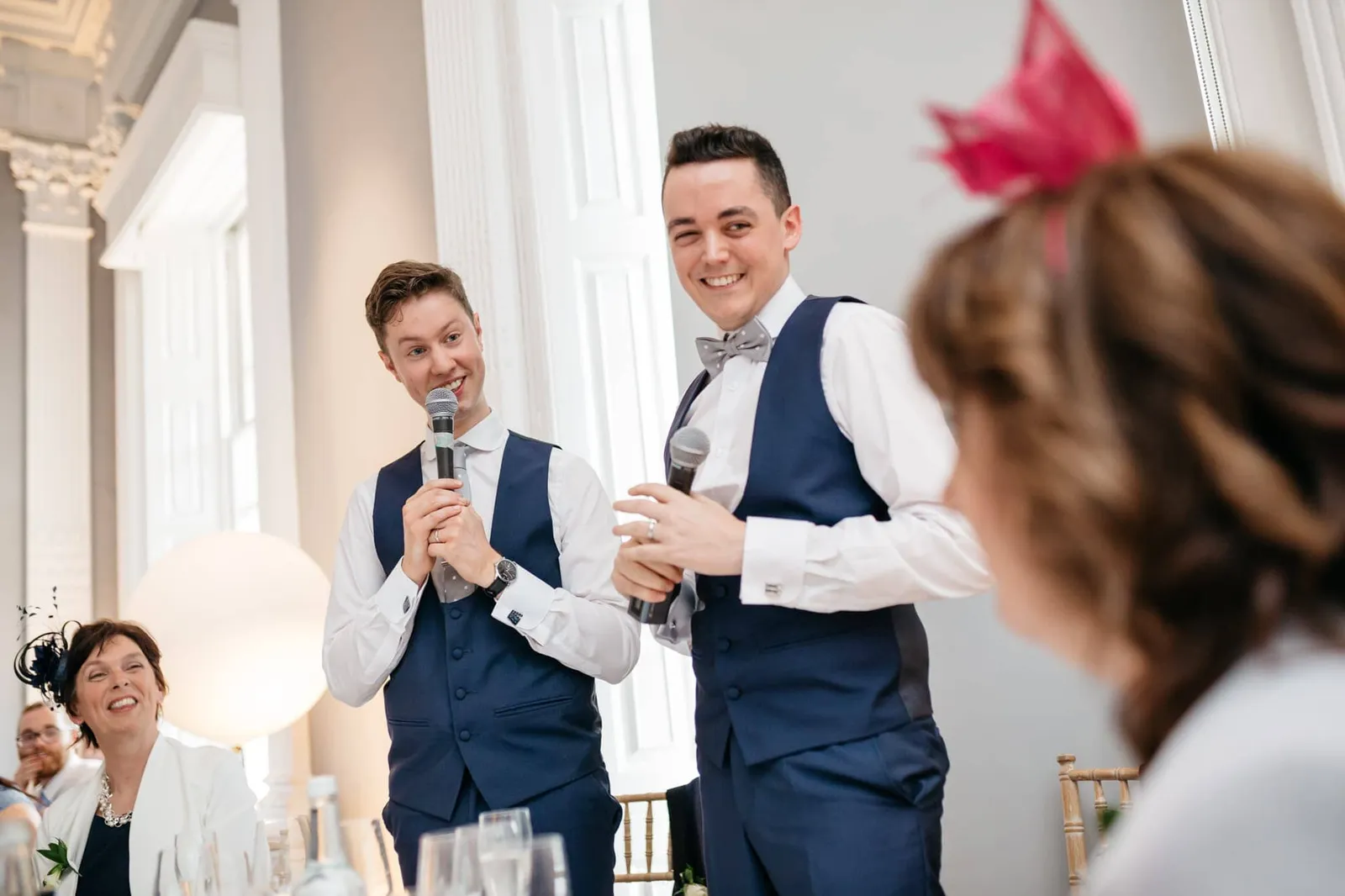 Grooms giving speech