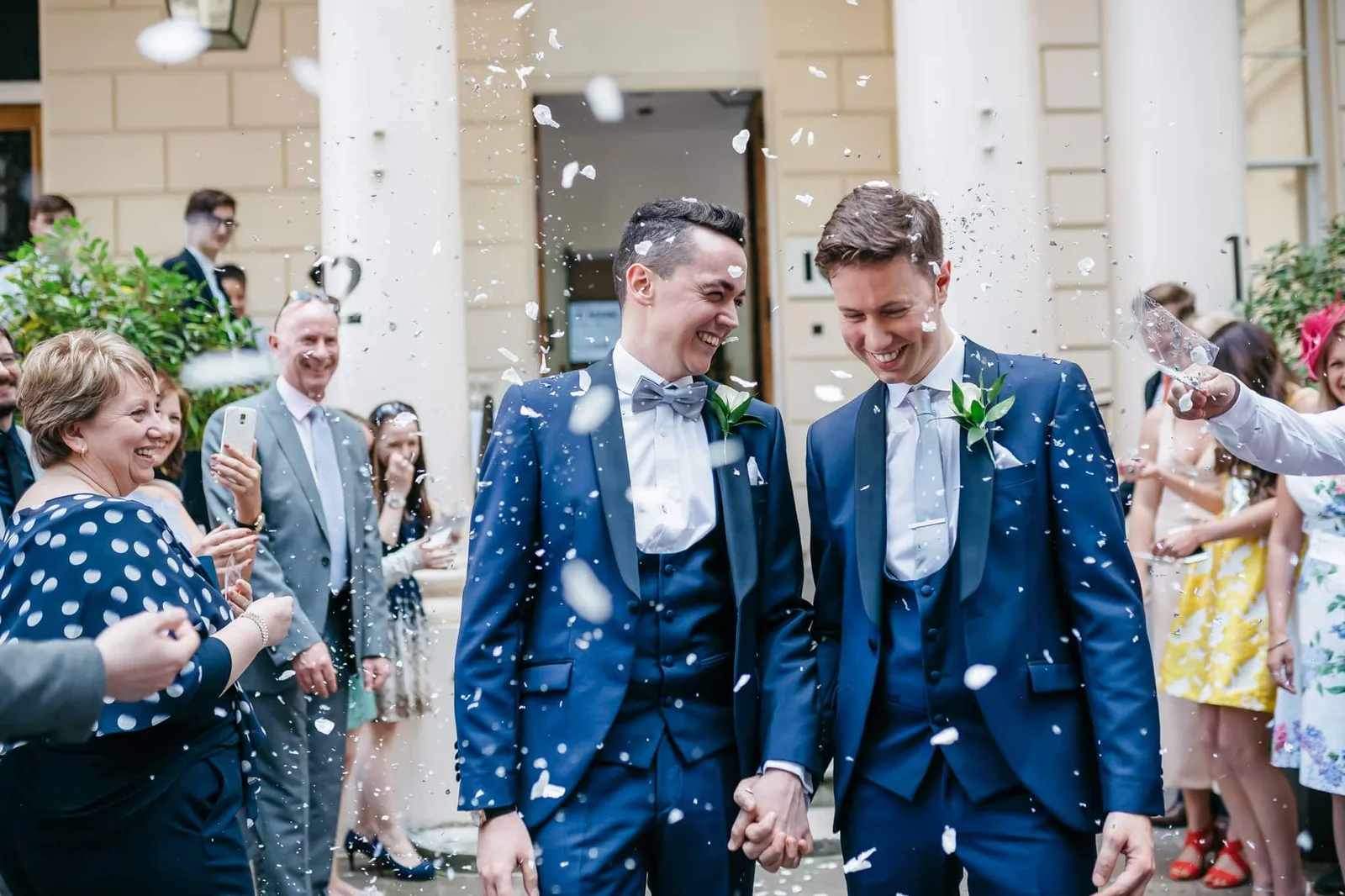 Confetti same sex wedding ceremony