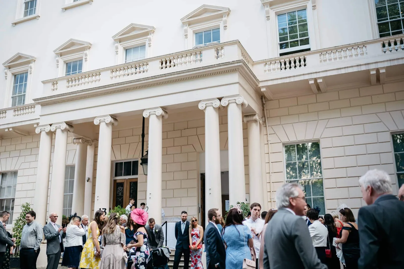 Wedding party outside ICA