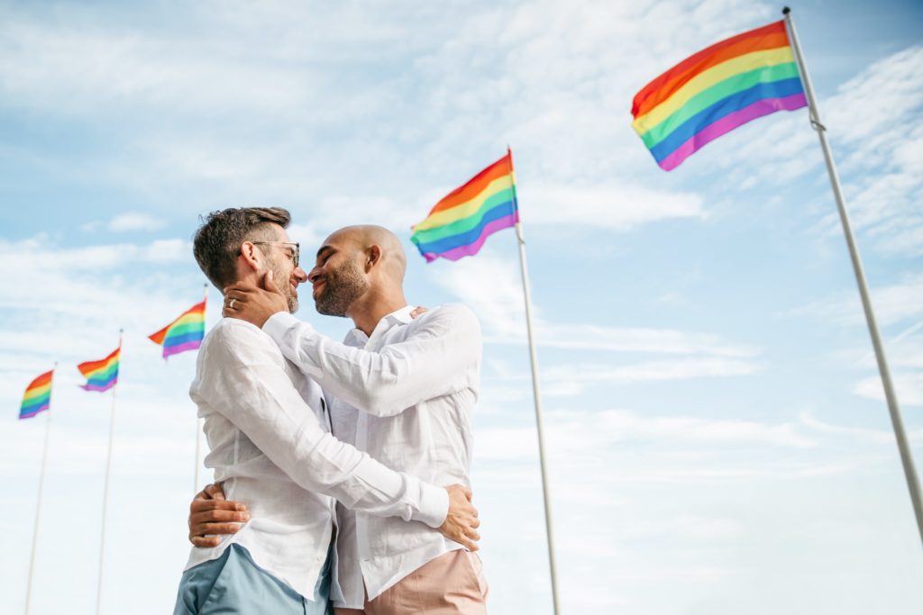 Gay wedding two grooms